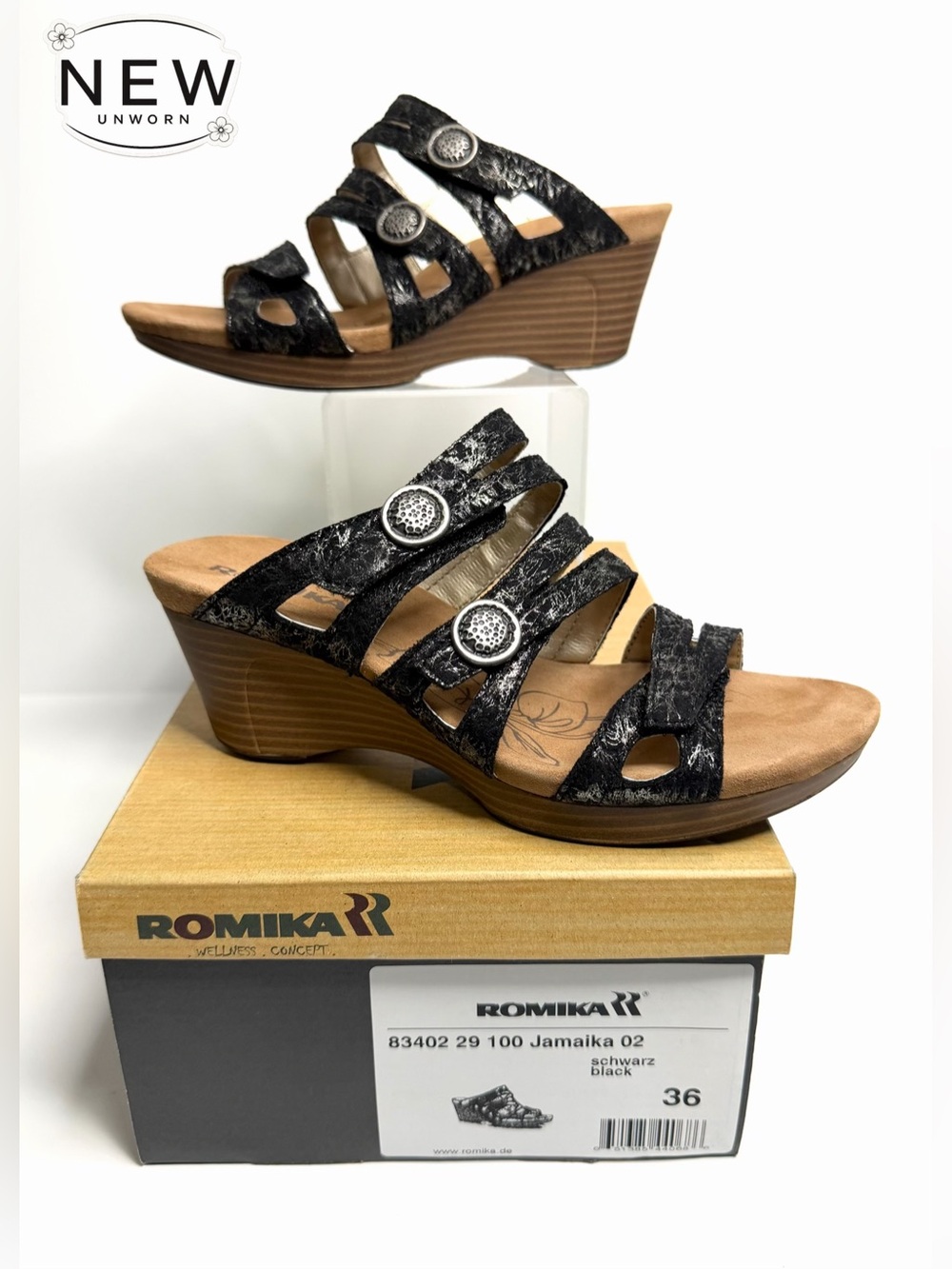 NEW Romika Jamaika Schwartz Black
Size 36 in Original Box